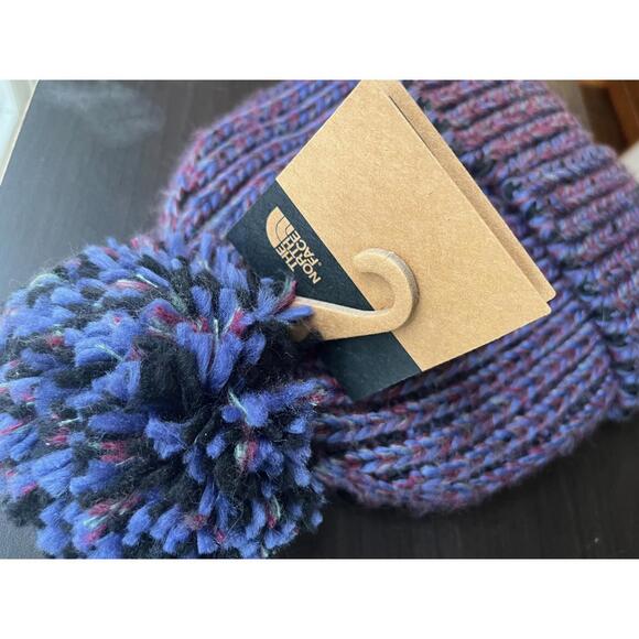 NWT The North Face Fleece Lined Kids Youth Winter Pom Knit Hat Beanie Cozy Panda - Picture 3 of 5